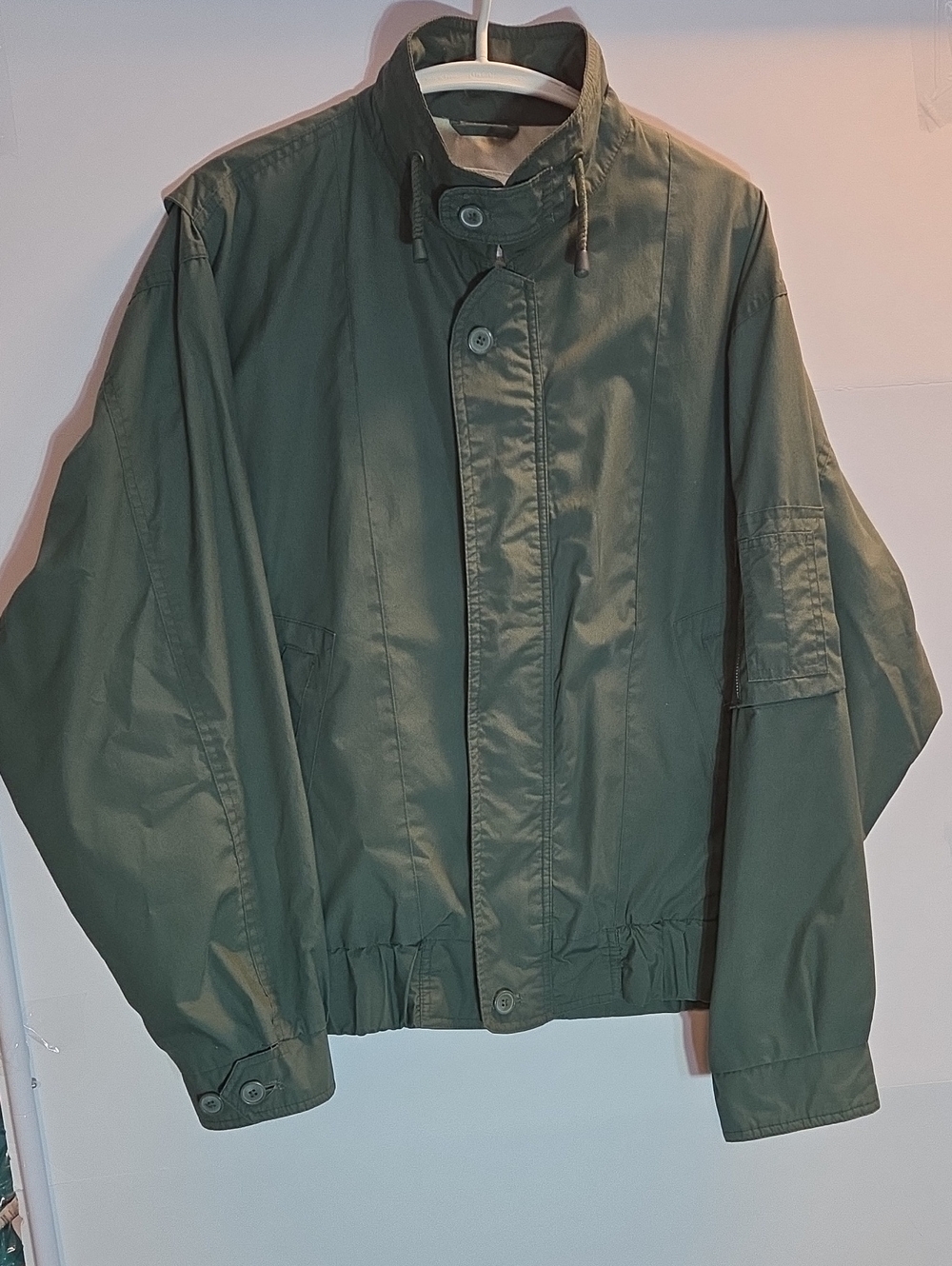 London Fog Olive Green Lightweight Shirt Jacket Size 44 R